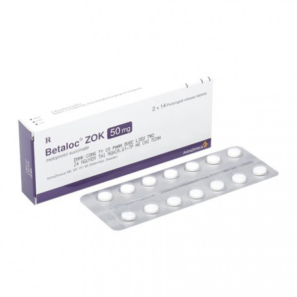 Betaloc Zok 50Mg Astrazeneca (2 Vỉ X 14 Viên)