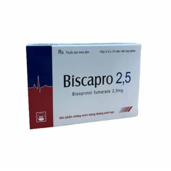 Bicapro 2,5Mg (Bisoprolon ) _Pyme Phú Yên (Hộp2 Vỉ X 14 V)