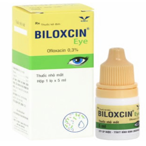 Biloxcin Eye Ofloxacin 0.3% Bidiphar (Lốc10C5Ml)