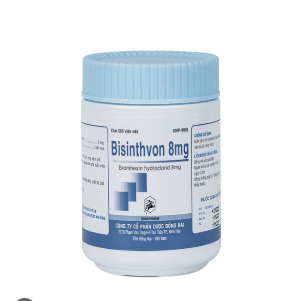 Bisinthvon 8Mg (Bromhexin 8) _Đồng Nai (Lọ500V) Nén