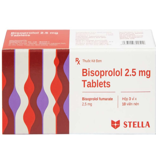 Bisoprolol 2.5Mg Tablets Stella (Hộp 3Vỉ X 10 Viên)