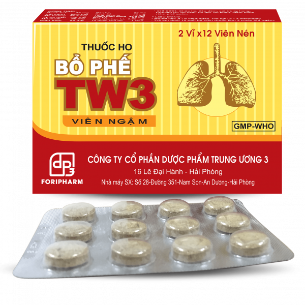 Bổ Phế Ngậm Tw3 (Hộp 2 Vỉ X 12 Viên)