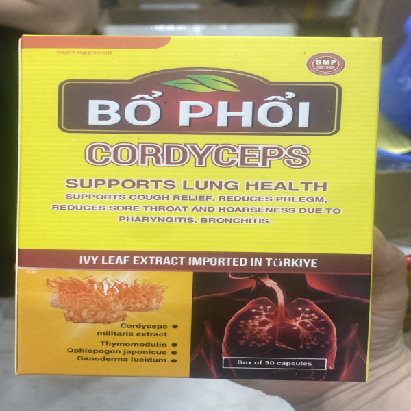 Bổ Phổi Cordyceps Vàng _Việt Pháp (Lọ30 Viên) K83H