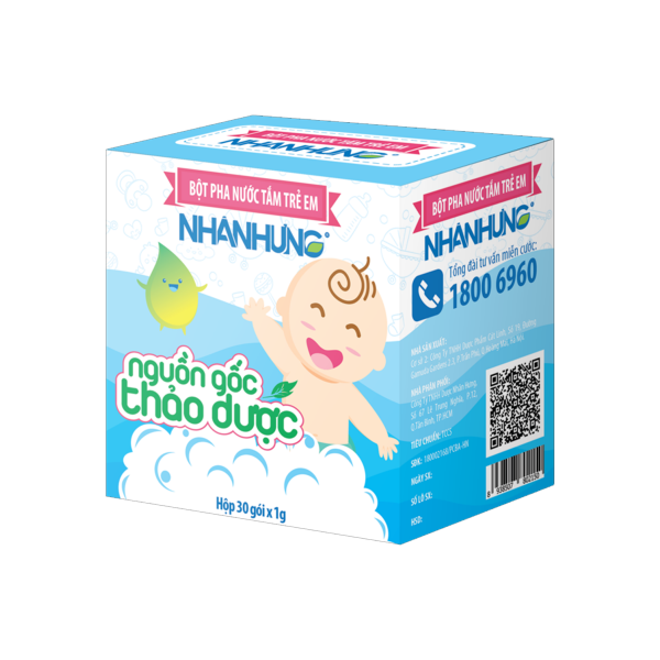 Bột Pha Nước Tắm Trẻ Em Nhân Hưng (H30G1Gr)