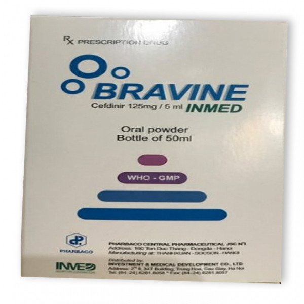 Bravine (Cefdinir 125Mg5Ml) Siro _Tw1 (Lọ50Ml)