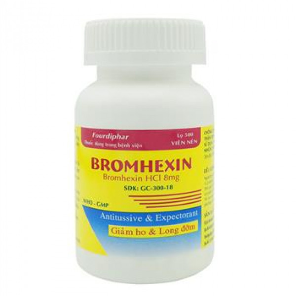 Bromhexin 8Mg Vàng _Thành Nam (L500V) Vàng