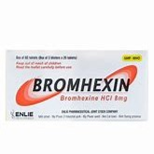 Bromhexin 8Mg Vỉ _Enlie (H3 Vỉ X 20 Viên)