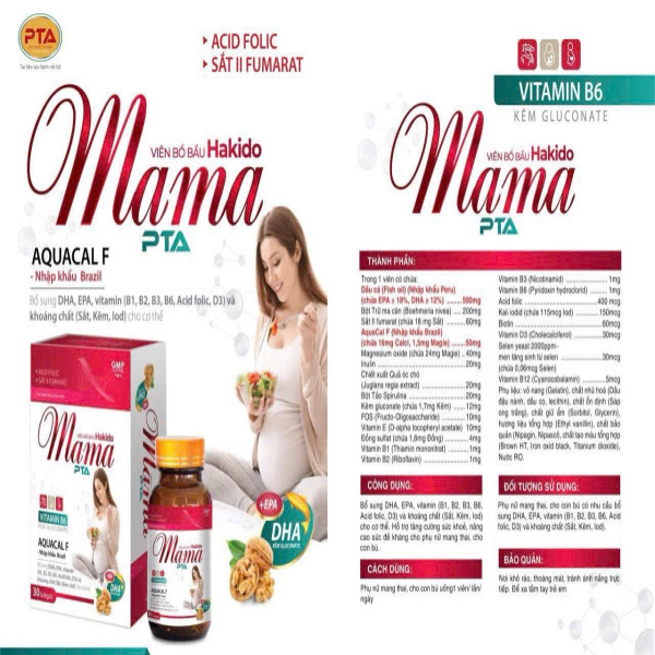 Viên Bổ Bầu Hakido Mama Pta Lọ 30 Viên
