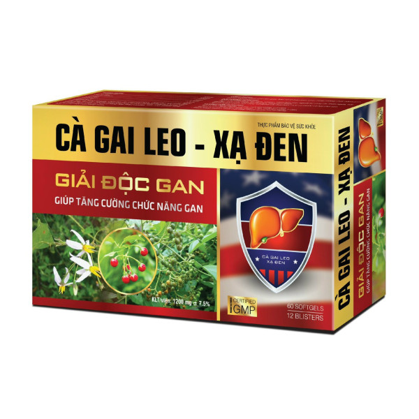 Bổ Gan Cà Gai Leo Xạ Đen _ Đỏ Vàng, Hình Khiên Akophar (H60V) K120H