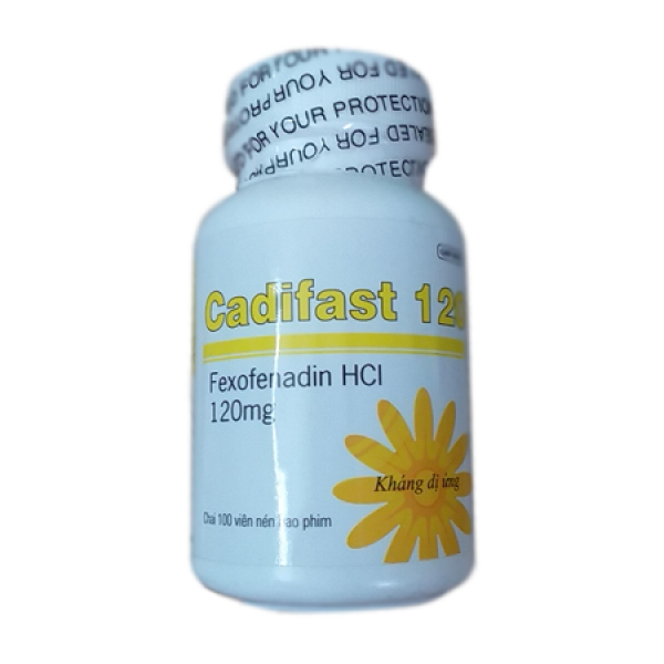Cadifast 120 Fexofenadin 120Mg Usp (Lọ 100Viên)