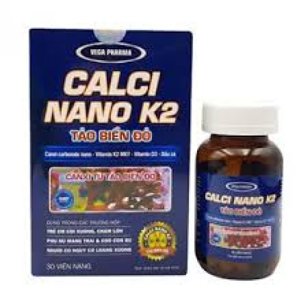 Calci Nano K2 Tảo Biển Đỏ _ Vega (Lọ30V)