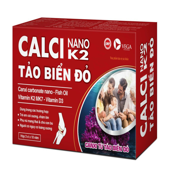 Calci Tảo Biển Đỏ _Vega (H3 Vỉ X 10 Viên)