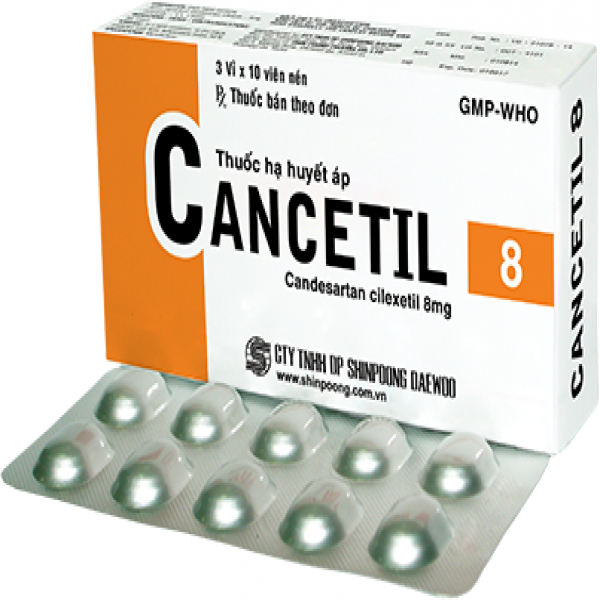 Cancetil Candesartan Cilexetil 8Mg Shinpoong (H30V)