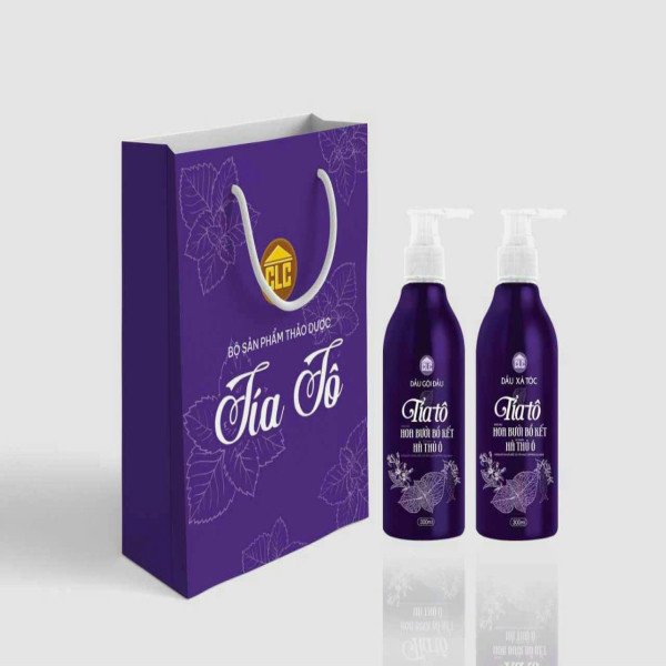 Cặp Dầu Gội + Xả Tía Tô Hoa Bưởi Bồ Kết Hà Thủ Ô _Clc (C300Ml)