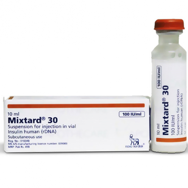 Mixtard 30 thuốc Tiêm Tiểu Đường 100Iu (L/10Ml)