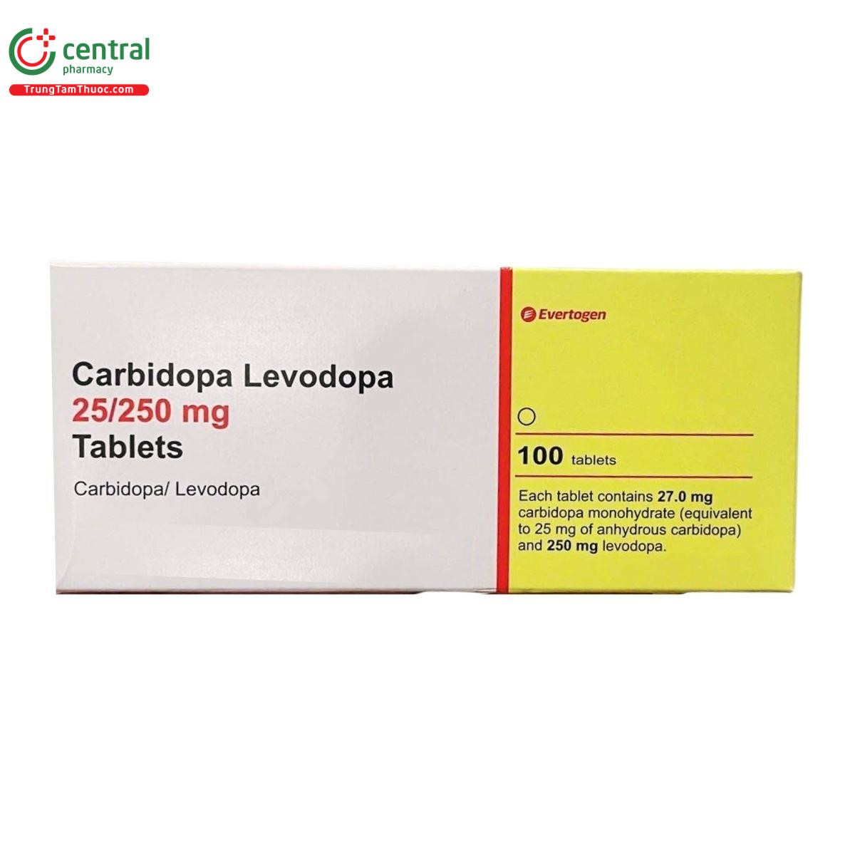 carbidopa Levodopa 25/250 (H/100v)
