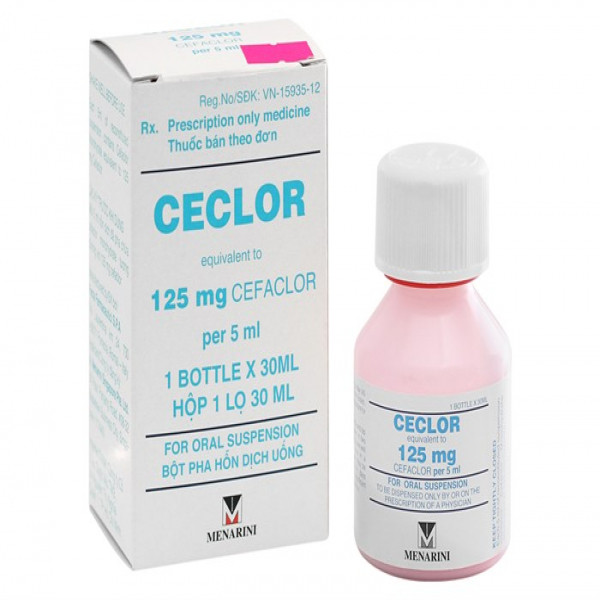 Ceclor 125Mg5Ml Menarini (C30Ml) date rất ngắn 4/2025