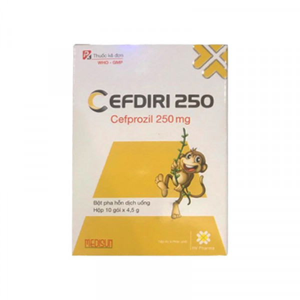 Cefdiri 250Mg (Cefprozil) Gói _Medisun (H10G) Khỉ