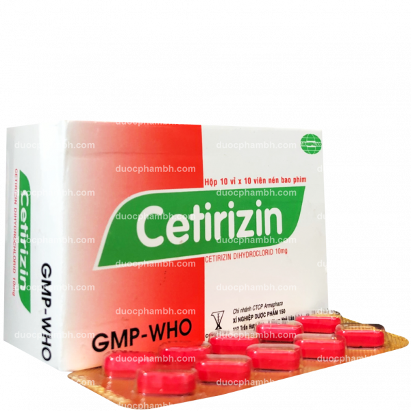Cetirizin 10Mg Đỏ _ Armephaco 120 (H100V)