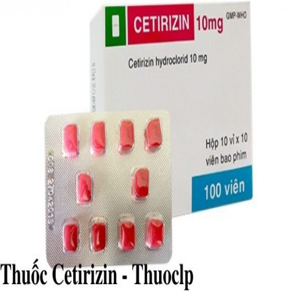 Cetirizin 10Mg Đỏ _Trà Vinh (H100V)