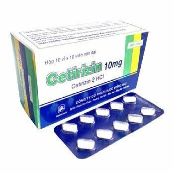 Cetirizin 10Mg Viên Trắng _Đồng Nai (H10 Vỉ X 10V)