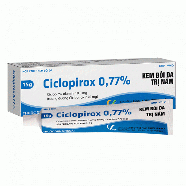 Ciclopirox 0.77% Kem Bôi Nấm _Vcp (T15G)