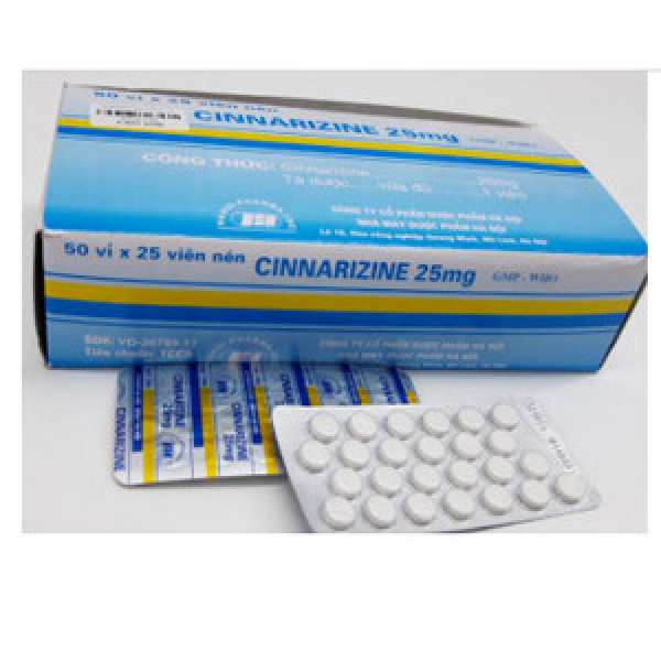 Cinnarizine 25Mg (Stu Nội) _Hà Nội (H/1250V)