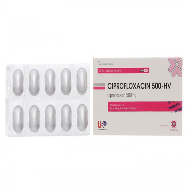 Ciprofloxacin 500Mg Hv _Usp (H100V) Vỉ Nhôm