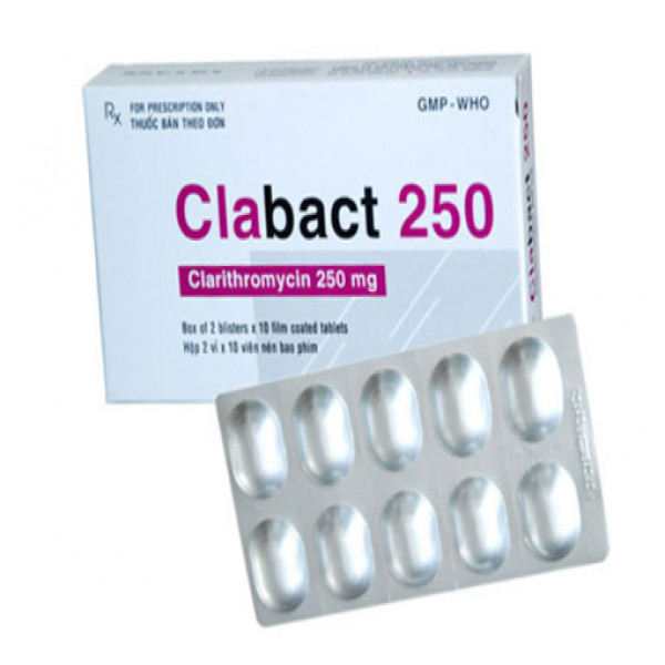 Clabact 250Mg (Clarithromycin) _Dhg (H2Vỉ X 10V)