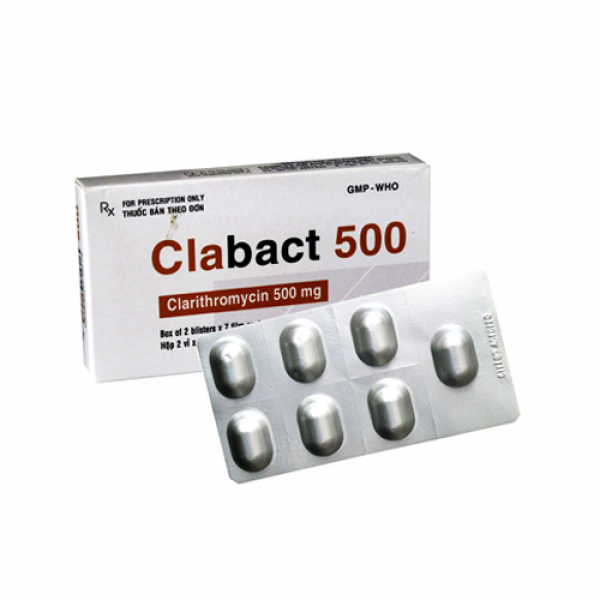 Clabact 500Mg (Clarithromycin ) _Hậu Giang (H20V)