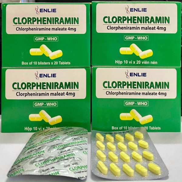 Clorpheniramin 4Mg Enlie Bình Dương ( (H200V)