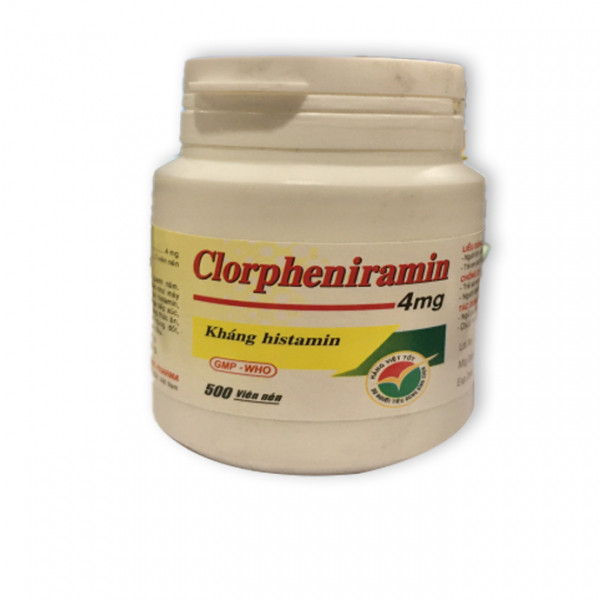 Clorpheniramin 4Mg Kháng Histamin Nicpharma (C500V) - Nắp Trắng