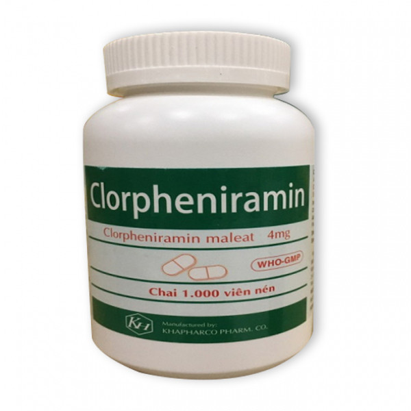 Clorpheniramin 4Mg Khánh Hòa (Lọ1000V)