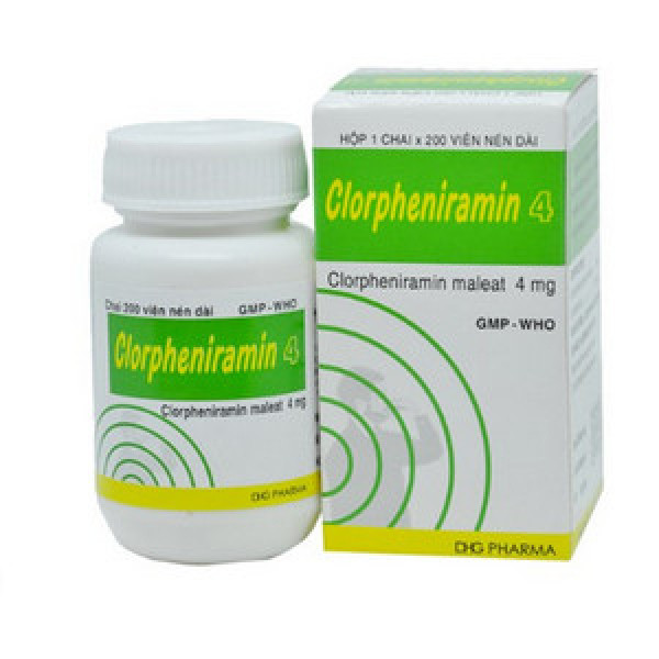 Clorpheniramin 4Mg Lọ Hậu Giang (L100V)
