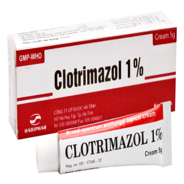 Clotrimazol 1% Bôi _Hadiphar (Tuýp5Gr)