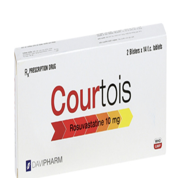 Courtois (Rosuvas 10Mg) _Davipharm (H2 Vỉ X 14V)
