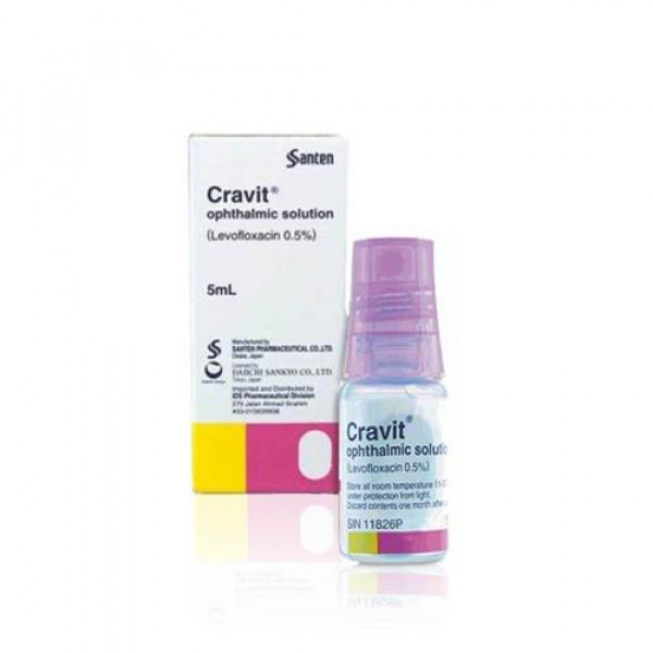 Cravit Solution 0,5% _Santen Nhật (C5Ml)