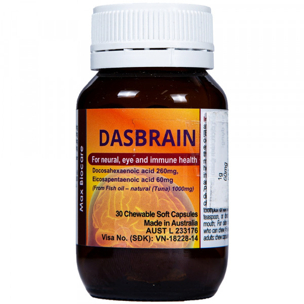 Dasbrain 1G Bổ Não Catalent _Australia (Chai30 Viên)
