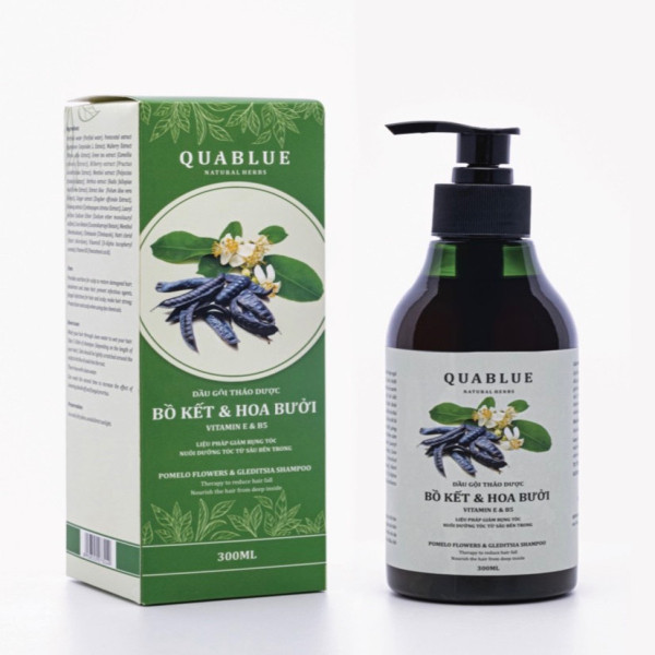Dầu Gội Bồ Kết Hoa Bưởi Quablue (C300Ml)