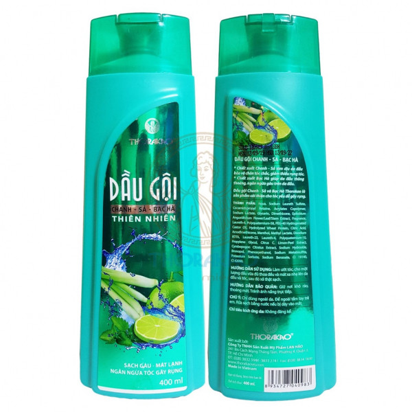 Dầu Gội Chanh Sả Bạc Hà Thorakao (C400Ml)