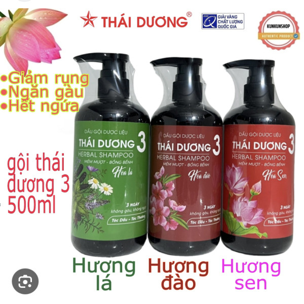 Dầu Gội Dược Liệu Thái Dương 3 (Chai 500Ml) Vòi