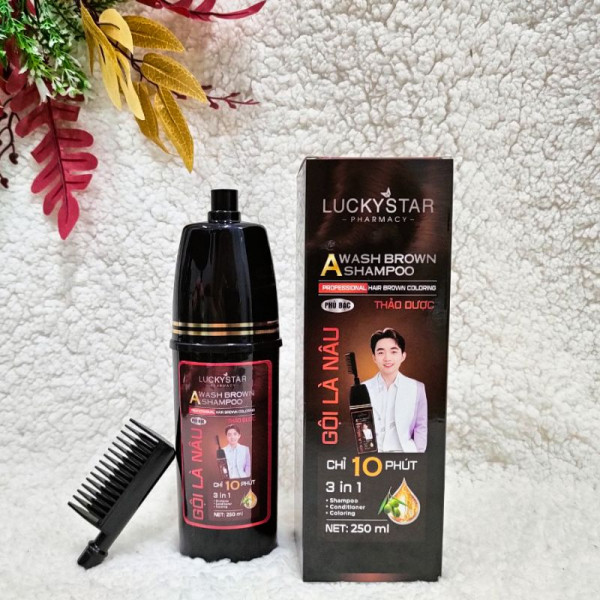 Dầu Gội Là Nâu Luckystar Có Lược (C250Ml)