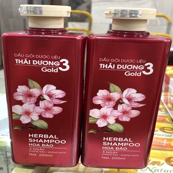 Dầu Gội Thái Dương 3 Gold Hoa Đào (C200Ml)