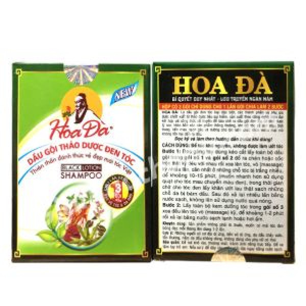 Dầu Gội Thảo Dược Đen Tóc Hoa Đà (H3G45Gr)