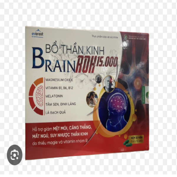 Bổ Thần Kinh Brain Roh 15000 _ Đỏ (H/30V)