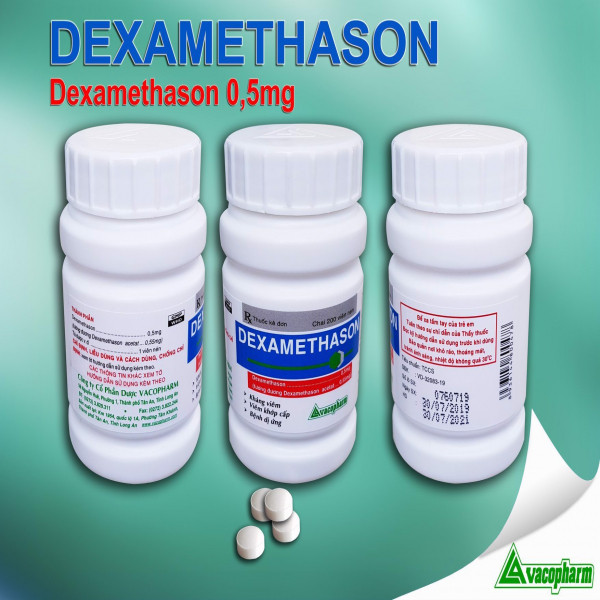Dexamethason 0,5Mg Nén Trắng _Vacopharm (Lọ500V)