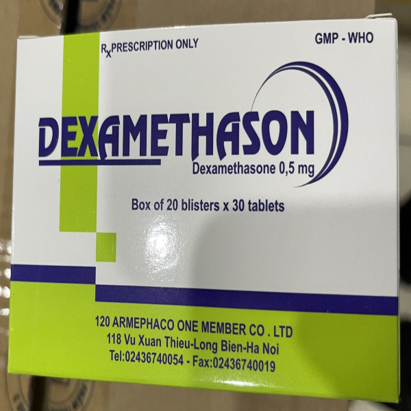 Dexamethason 0,5Mg Vỉ _Dp120 (H20 Vỉ X 30V)