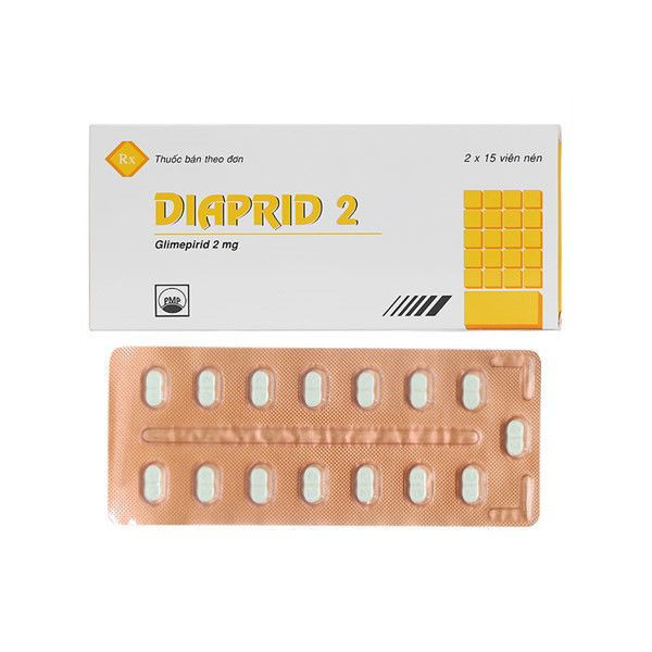 Diaprid 2Mg (Glimepiride 2Mg) _Pymer Phú Yên (Hộp2 Vỉ X 15V)