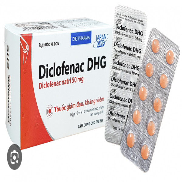 Diclofenac 50Mg Dhg (H10 Vỉ X 10 Viên)