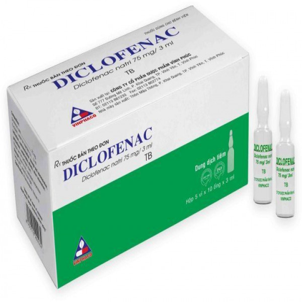 Diclofenac 75Mg/3Ml Vĩnh Phúc(H/10 Ống/3Ml)